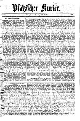 Pfälzischer Kurier Dienstag 30. Oktober 1866