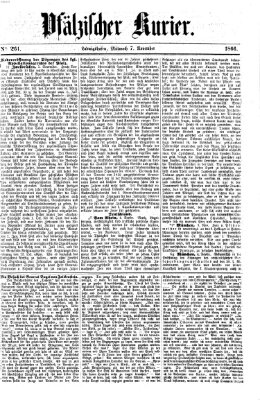 Pfälzischer Kurier Mittwoch 7. November 1866