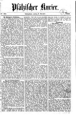 Pfälzischer Kurier Freitag 9. November 1866