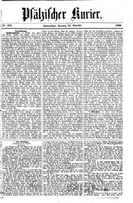 Pfälzischer Kurier Samstag 24. November 1866