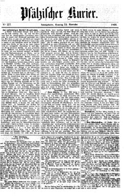 Pfälzischer Kurier Sonntag 25. November 1866