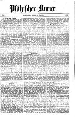 Pfälzischer Kurier Sonntag 2. Dezember 1866