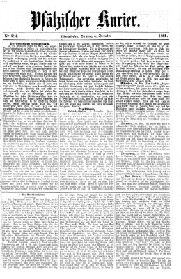 Pfälzischer Kurier Dienstag 4. Dezember 1866