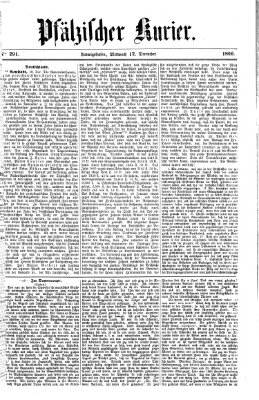 Pfälzischer Kurier Mittwoch 12. Dezember 1866