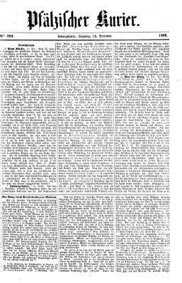 Pfälzischer Kurier Samstag 15. Dezember 1866