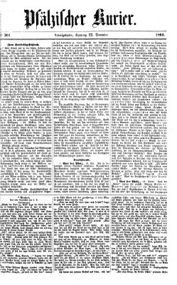 Pfälzischer Kurier Sonntag 23. Dezember 1866