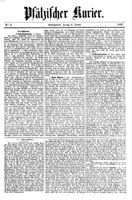 Pfälzischer Kurier Freitag 4. Januar 1867