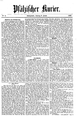 Pfälzischer Kurier Sonntag 6. Januar 1867