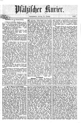 Pfälzischer Kurier Freitag 11. Januar 1867