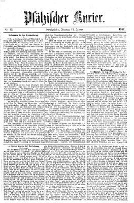 Pfälzischer Kurier Dienstag 15. Januar 1867