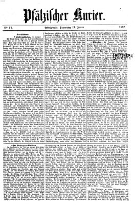 Pfälzischer Kurier Donnerstag 17. Januar 1867