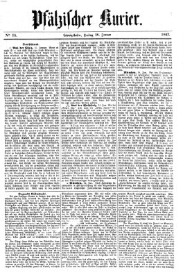 Pfälzischer Kurier Freitag 18. Januar 1867