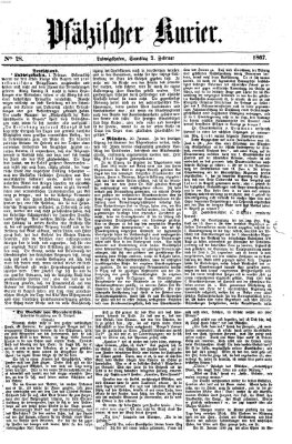 Pfälzischer Kurier Samstag 2. Februar 1867