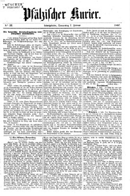 Pfälzischer Kurier Donnerstag 7. Februar 1867