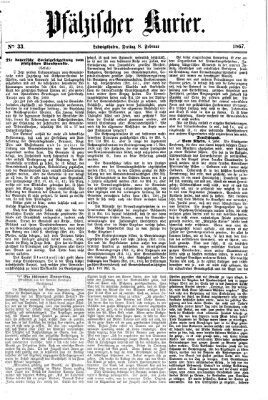 Pfälzischer Kurier Freitag 8. Februar 1867