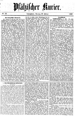 Pfälzischer Kurier Dienstag 19. Februar 1867