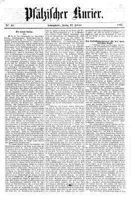 Pfälzischer Kurier Freitag 22. Februar 1867