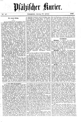 Pfälzischer Kurier Sonntag 24. Februar 1867