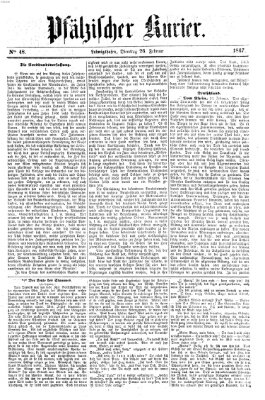 Pfälzischer Kurier Dienstag 26. Februar 1867