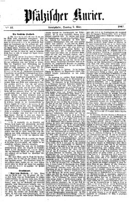 Pfälzischer Kurier Samstag 2. März 1867