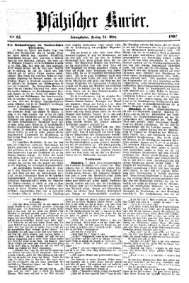 Pfälzischer Kurier Freitag 15. März 1867