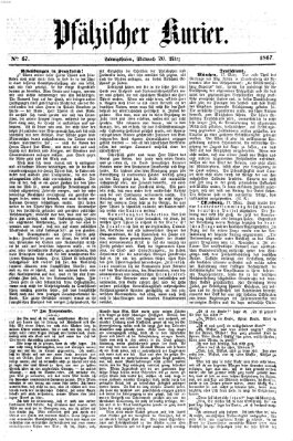 Pfälzischer Kurier Mittwoch 20. März 1867