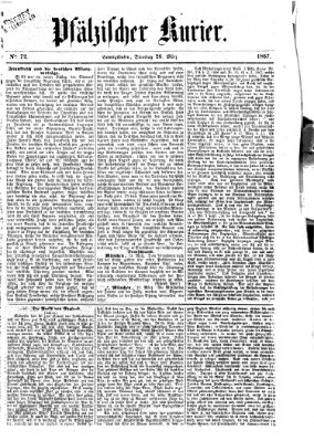 Pfälzischer Kurier Dienstag 26. März 1867