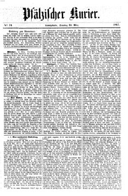 Pfälzischer Kurier Samstag 30. März 1867