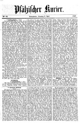 Pfälzischer Kurier Samstag 6. April 1867