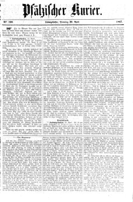 Pfälzischer Kurier Dienstag 30. April 1867