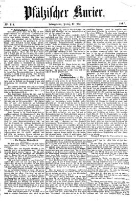Pfälzischer Kurier Freitag 17. Mai 1867