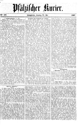 Pfälzischer Kurier Samstag 25. Mai 1867