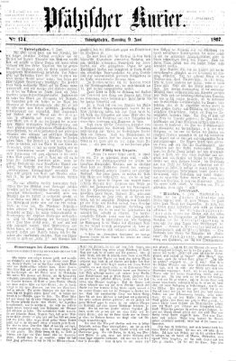 Pfälzischer Kurier Sonntag 9. Juni 1867