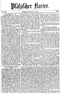 Pfälzischer Kurier Dienstag 18. Juni 1867