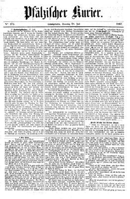 Pfälzischer Kurier Sonntag 28. Juli 1867