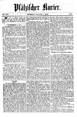 Pfälzischer Kurier Donnerstag 1. August 1867