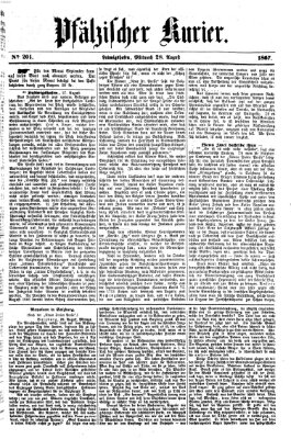 Pfälzischer Kurier Mittwoch 28. August 1867