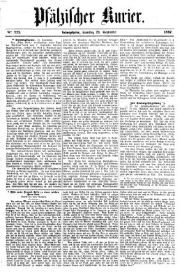 Pfälzischer Kurier Samstag 21. September 1867