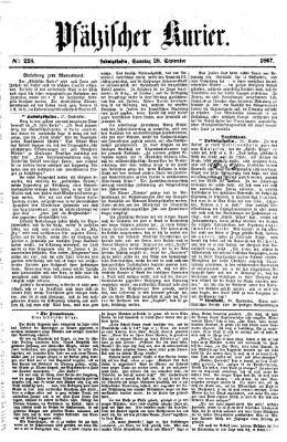 Pfälzischer Kurier Samstag 28. September 1867