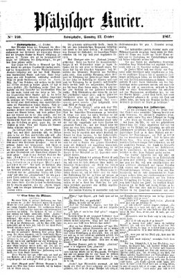 Pfälzischer Kurier Samstag 12. Oktober 1867