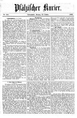 Pfälzischer Kurier Sonntag 13. Oktober 1867