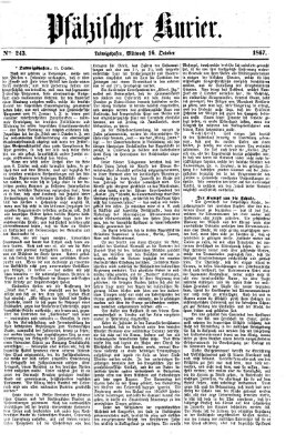 Pfälzischer Kurier Mittwoch 16. Oktober 1867