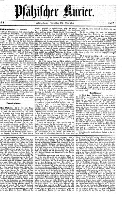 Pfälzischer Kurier Dienstag 26. November 1867