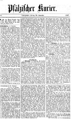 Pfälzischer Kurier Freitag 29. November 1867