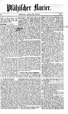 Pfälzischer Kurier Samstag 30. November 1867