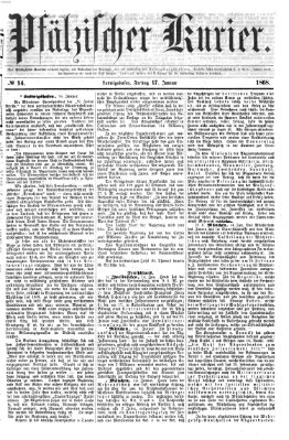 Pfälzischer Kurier Freitag 17. Januar 1868