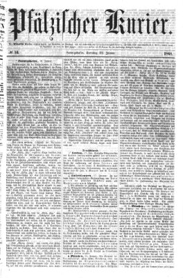 Pfälzischer Kurier Sonntag 19. Januar 1868