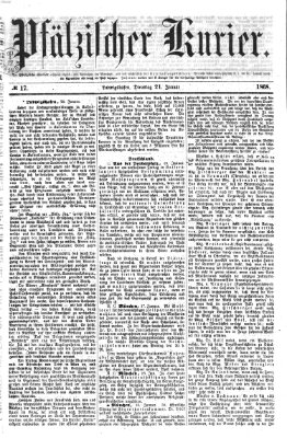 Pfälzischer Kurier Dienstag 21. Januar 1868