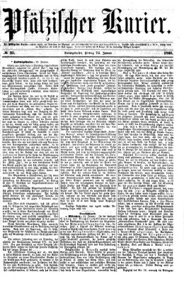 Pfälzischer Kurier Freitag 24. Januar 1868