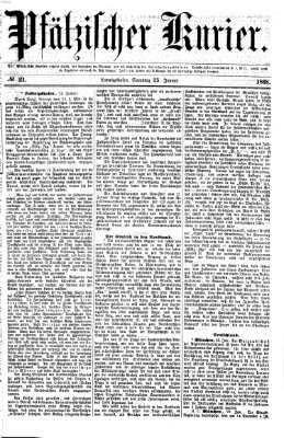 Pfälzischer Kurier Samstag 25. Januar 1868